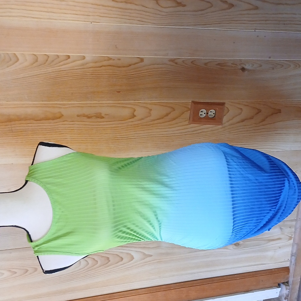 Shein blue & green dress size Medium